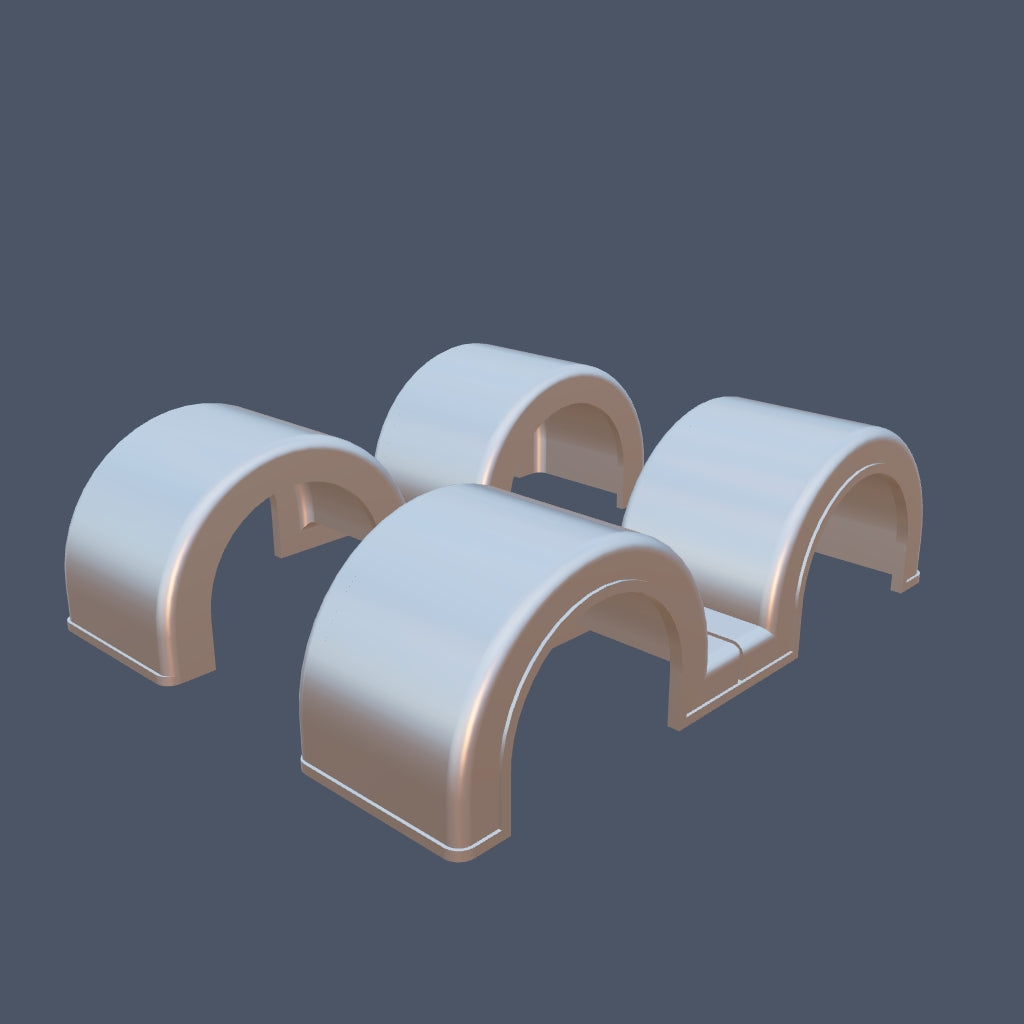 Straight Drop Double Hump Fenders (1 Pair)
