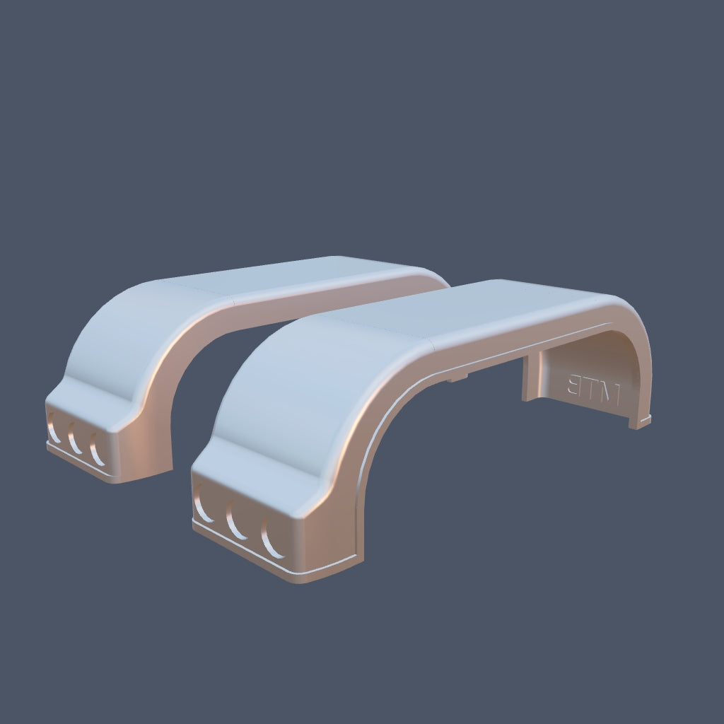 Straight Drop Full Fenders with Light Panel (1 Pair)