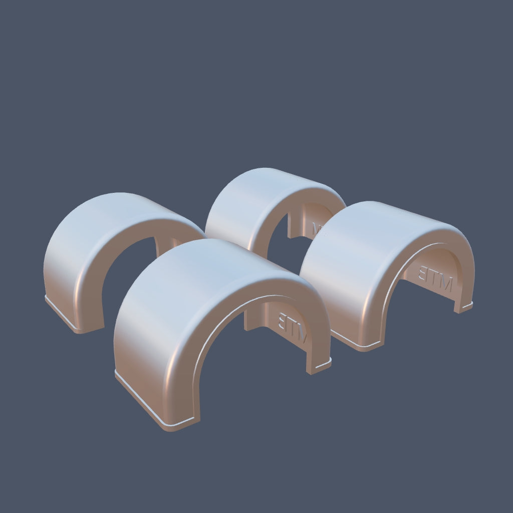Straight Drop Single Hump Fenders (Set of 4)