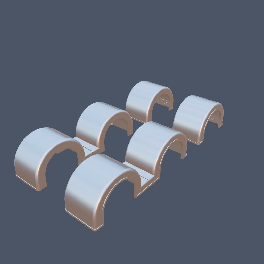 Straight Drop Tripple Hump Fenders (1 Pair)